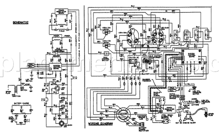Page C Diagram and Parts List for 9704-2 3,500 XL Briggs and Stratton Generator